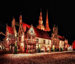 Miasto Nocą, Świąteczny Wystrój, Londyn, Budynki
