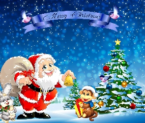 Choinka, Boże Narodzenie, Mikołaj