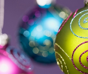 Bombki, Bokeh, Kolorowe