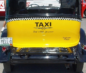 Plymouth, tył samochodu, TAXI