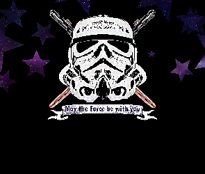 Hipster, Abstrakcja, Gwiezdne Wojny, Star Wars, Stormtrooper, Napis