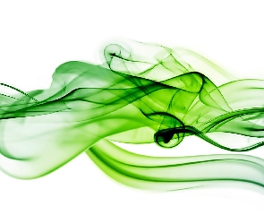 Zielony, Grafika, Abstrakcja, Dym