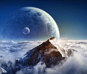 Księżyc, Fantasy, Góry