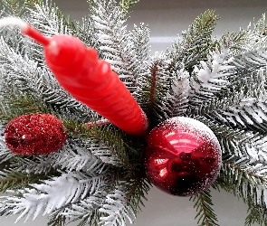Świeca, Bombki, Stroik, Gałązki