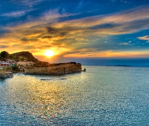 Wyspa Korfu, Wschód słońca, Grecja