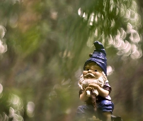 Bokeh, Makro, Figurka, Zabawka, Krasnal, Skrzat