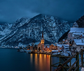 Góry, Jezioro, Austria, Hallstatt