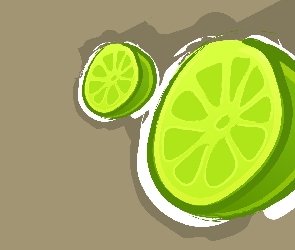 Owoc, Grafika 2D, Tło, Limonka