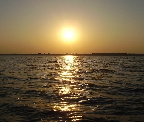 Zachód słońca, Jezioro