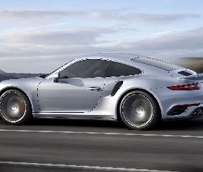 Turbo, 911, Srebrne, Porsche
