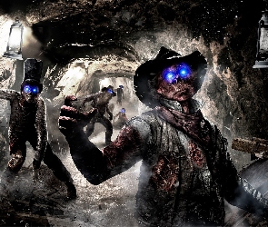 Oczy, Niebieskie, Kopalnia, Zombi