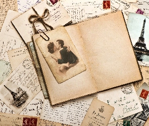 Listy, Zdjęcie, Pocztówki, Miłosne, Vintage