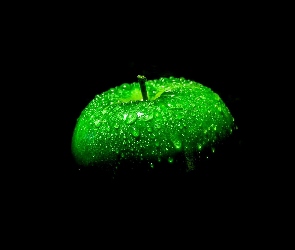 Zielone, Krople Wody, Jabłko