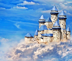 Zamek, Chmury, Niebo