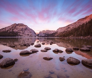 Kamienie, Jezioro, Stan Kalifornia, Stany Zjednoczone, Park Narodowy Yosemite, Góry
