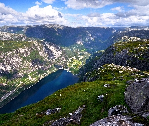 Góry, skały, fjord