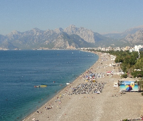 Wybrzeże, Plaża, Antalya, Turcja