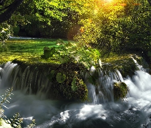 Park Narodowy Plitvice, Wodospad, Rzeka, Chorwacja