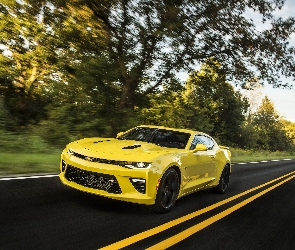 Żółty, Camaro, Samochód, Chevrolet