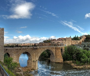 Toledo, Rzeka, Most, Hiszpania