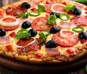 Z, Warzywami, I, Serem, Pizza