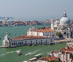 Domy, Kanał Canal Grande, Wenecja, Włochy, Katedra, Bazylika św. Marka