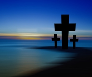 Krzyże, Wiara, Zachód słońca