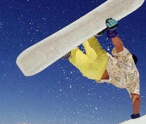 deska , śnieg, Snowbording