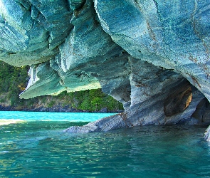 Jaskinia, Ocean, Marmurowe Skały