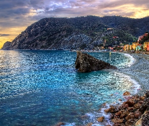 Słońca, Wschód, Terra, Cinque, Wybrzeże, Włoch