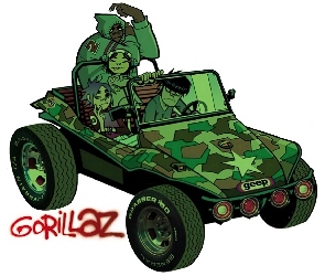 Jeep, samochód, Gorillaz