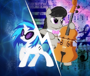 Vinyl Scratch, Octavia, MLP, My little pony