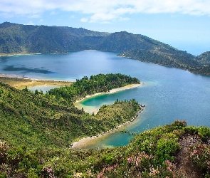 Góry, Lagoa de Fogo, Portugalia, Jezioro