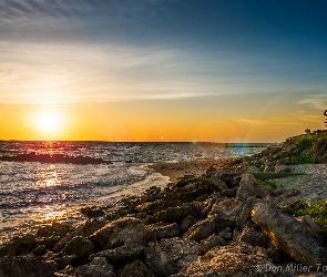 Morze, Kamienie, Wschód słońca