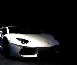Lamborghini, Biały, Aventador