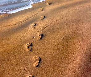 Plaża, Stopy, Piasek