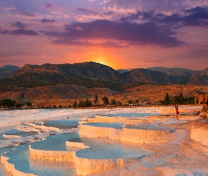 Turcja, Wody Termalne, Górskie Baseny, Pamukkale