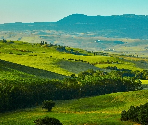Toskanii, Włochy, Wzgórza