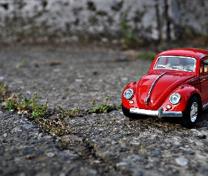 Volkswagen Garbus, Czerwony, Zabawka, Samochód