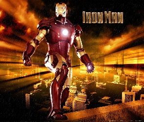 robot, deszcz, Iron Man