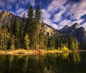 Góry, Chmury, Jezioro