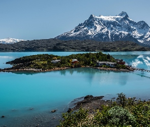 Góry, Wyspa, Zamieszkana, Jezioro, Chile