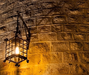 Cegły, Lampa, Mur