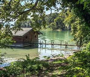 Jezioro, Las, Dom
