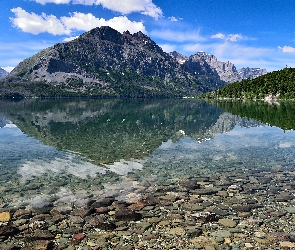 Góry, Niebo, Kamienie, Jezioro