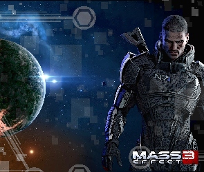 Komandor Shepard, Gra, Mass Effect, Kosmos, Shepard