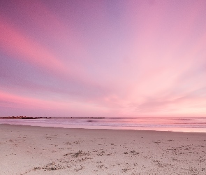 Morze, Plaża, Niebo