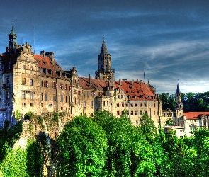 Zamek, HDR, Niemcy, Sigmaringen