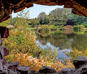 Mur, Rzeka, Park, Krzewy