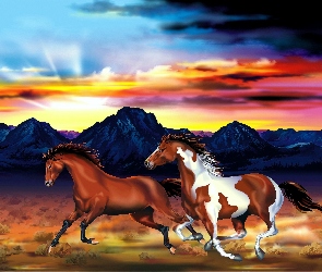 Konie, Kolory Nieba, Góry